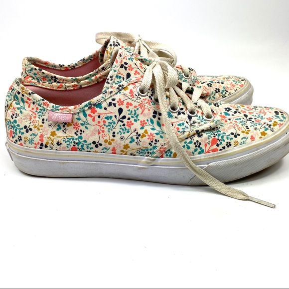 Vans Camden Lace Up Floral Sneakers, Women's 8 - Picture 6 of 12